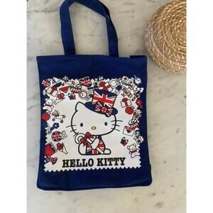 Navy Blue Hello Kitty Great Britain Tote Bag